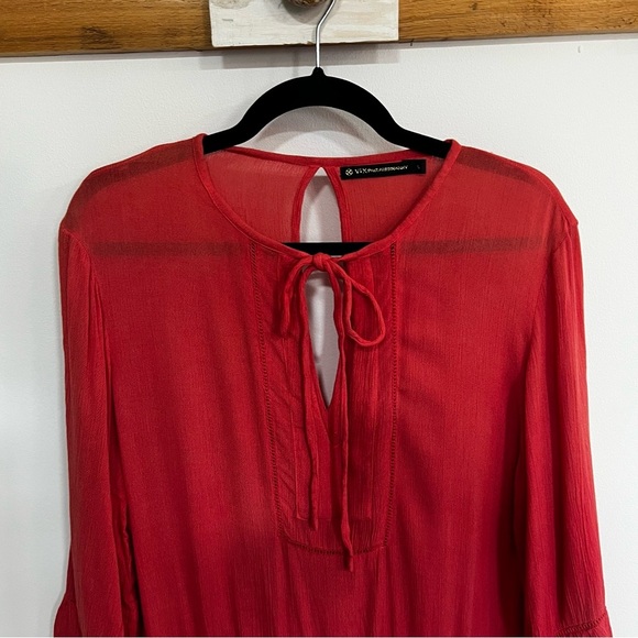 Vix Paula Hermanny Gauzy Cover Up Mini Dress - Picture 2 of 9